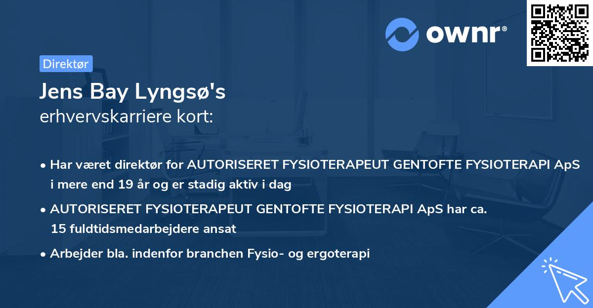 Jens Bay Lyngsø's erhvervskarriere kort