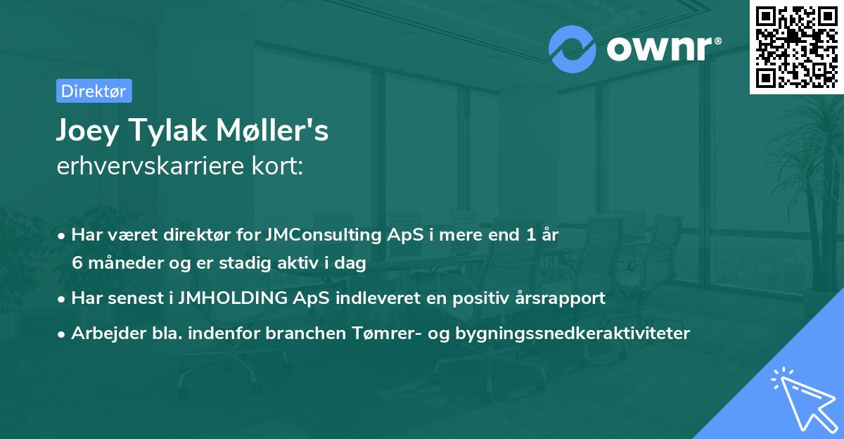 Joey Tylak Møller's erhvervskarriere kort