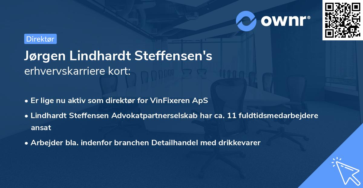 Jørgen Lindhardt Steffensen's erhvervskarriere kort