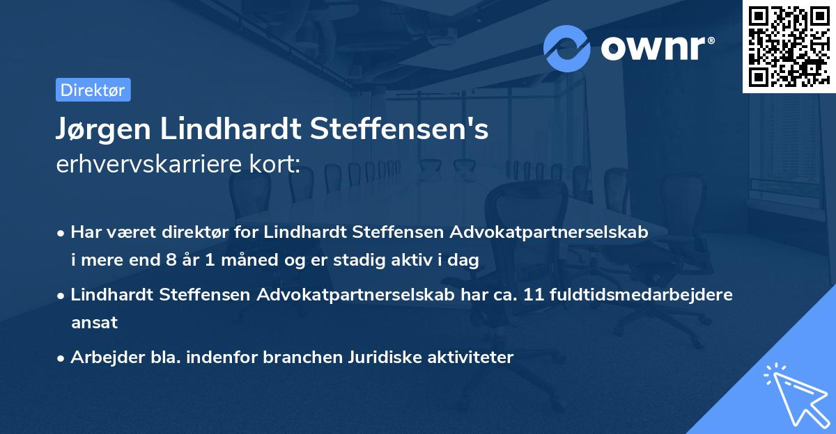 Jørgen Lindhardt Steffensen's erhvervskarriere kort