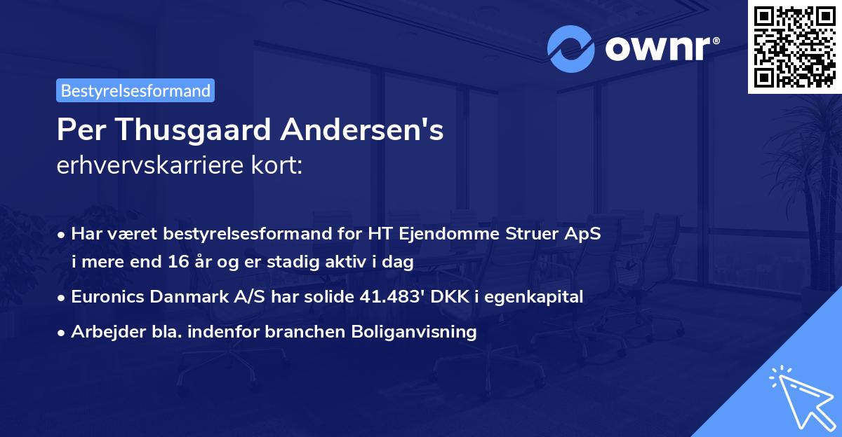 Per Thusgaard Andersen's erhvervskarriere kort