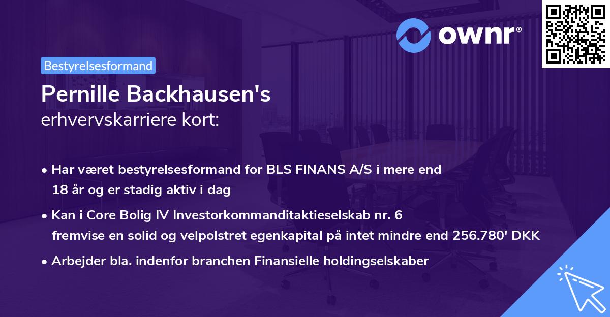 Pernille Backhausen's erhvervskarriere kort