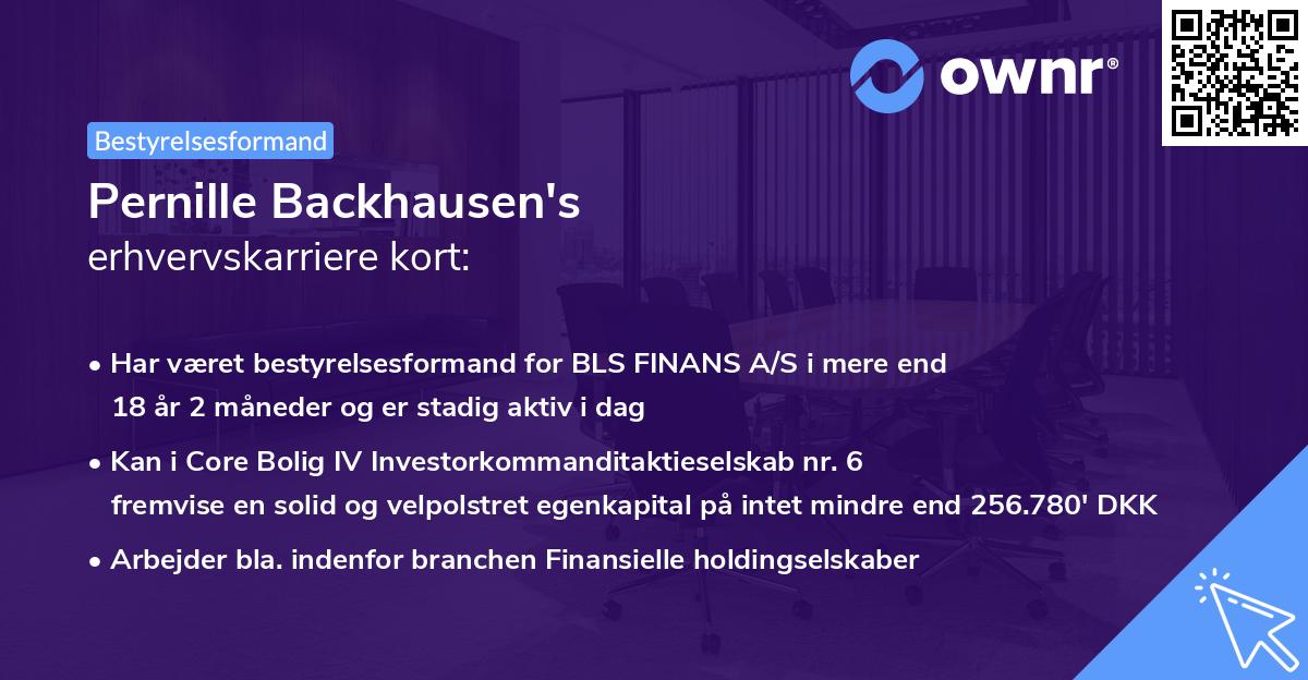 Pernille Backhausen's erhvervskarriere kort