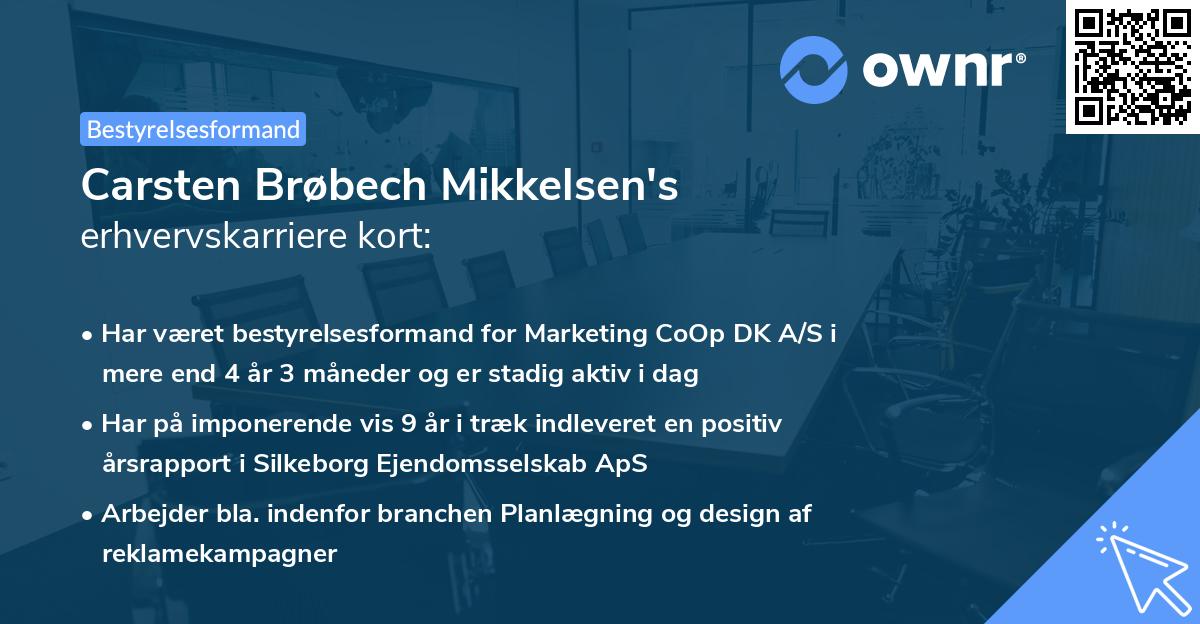 Carsten Brøbech Mikkelsen's erhvervskarriere kort