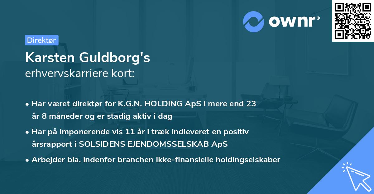 Karsten Guldborg's erhvervskarriere kort