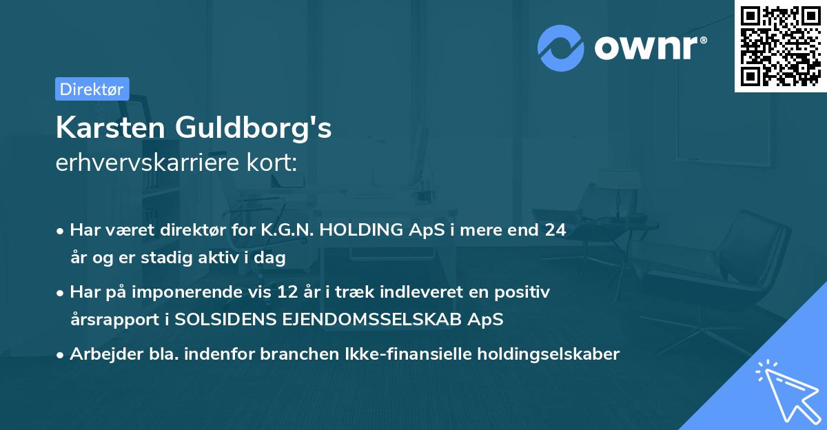 Karsten Guldborg's erhvervskarriere kort