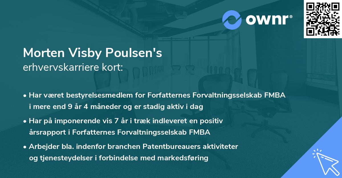Morten Visby Poulsen's erhvervskarriere kort
