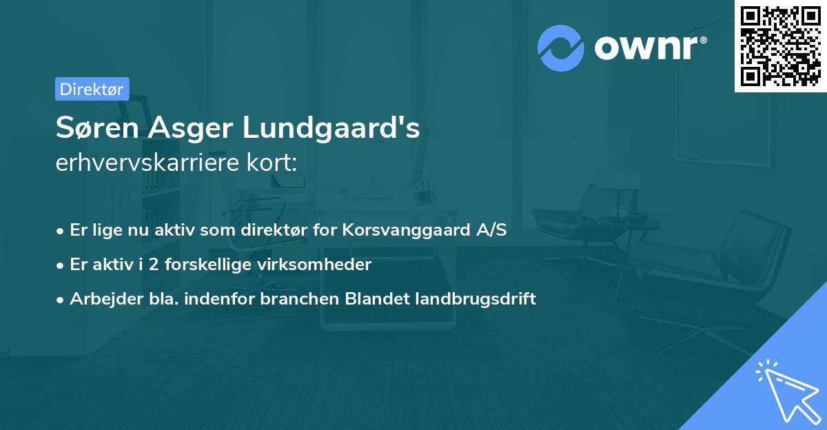 Søren Asger Lundgaard's erhvervskarriere kort
