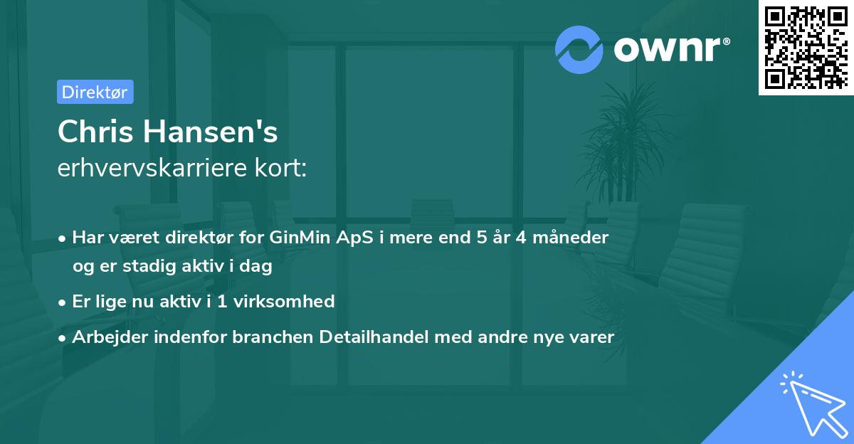 Chris Hansen's erhvervskarriere kort