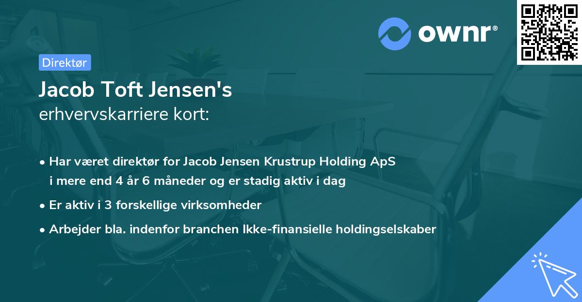 Jacob Toft Jensen's erhvervskarriere kort