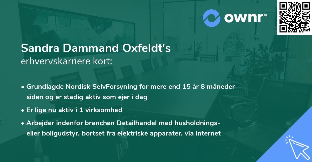 Sandra Dammand Oxfeldt's erhvervskarriere kort