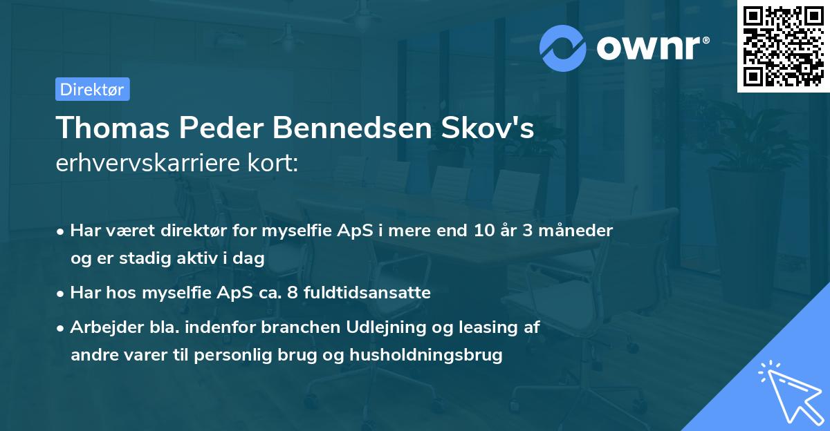 Thomas Peder Bennedsen Skov's erhvervskarriere kort