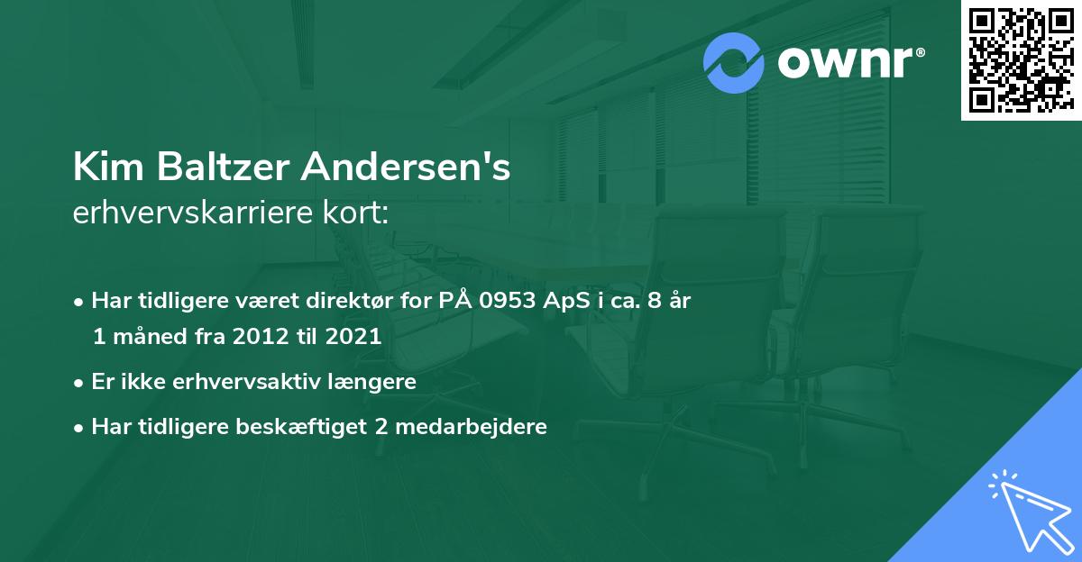 Kim Baltzer Andersen's erhvervskarriere kort