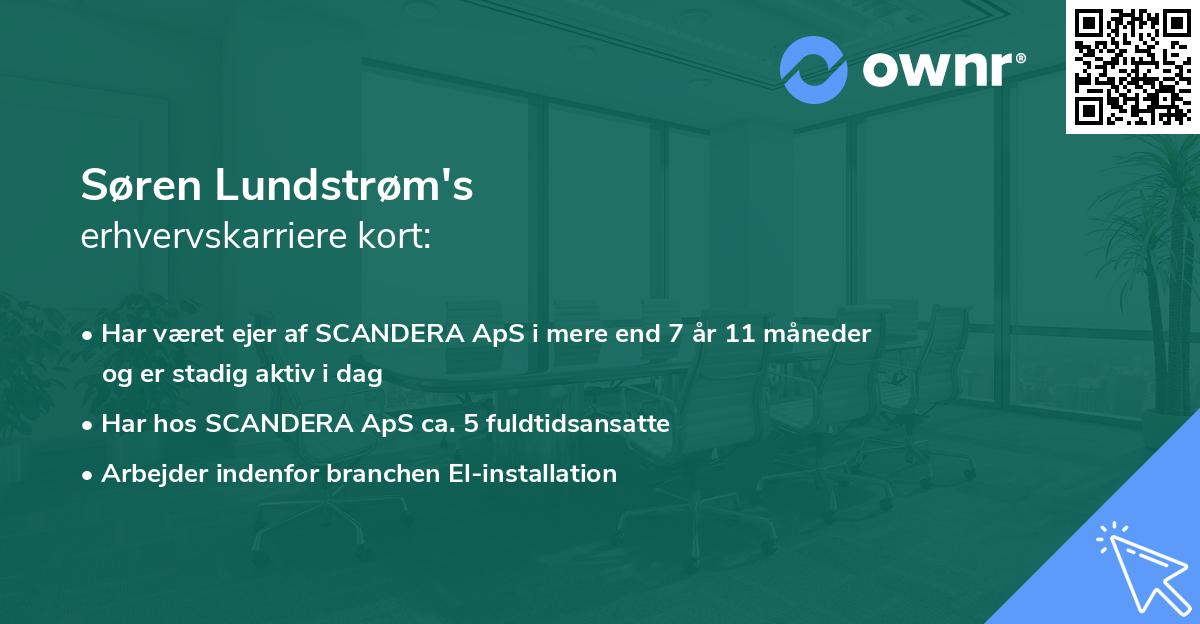 Søren Lundstrøm's erhvervskarriere kort