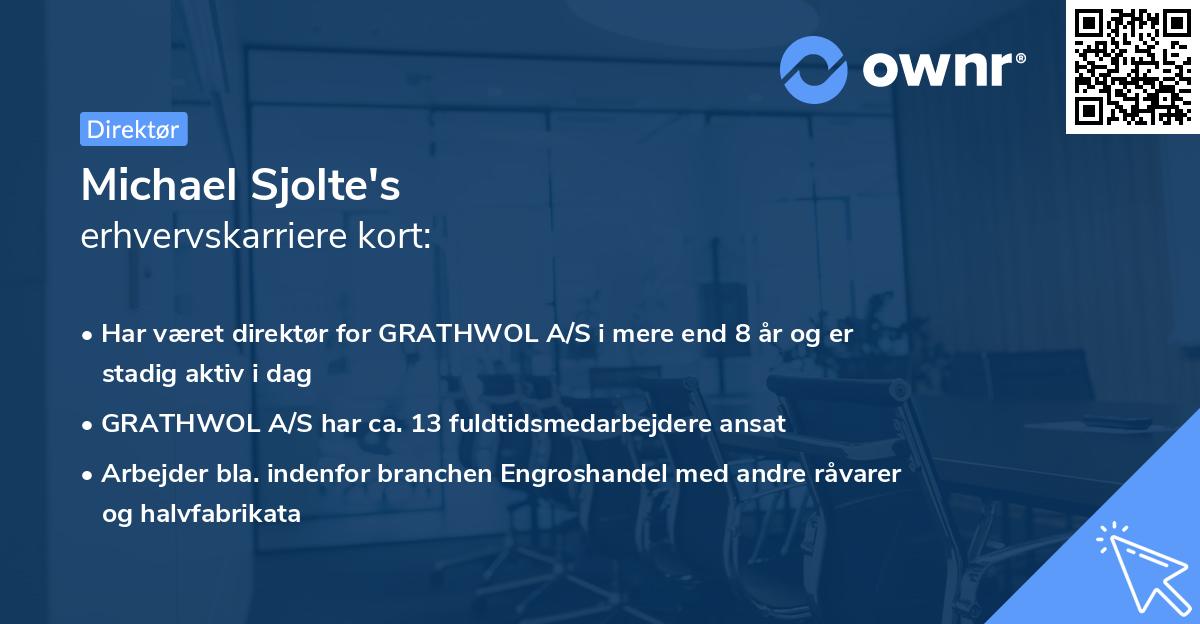 Michael Sjolte's erhvervskarriere kort