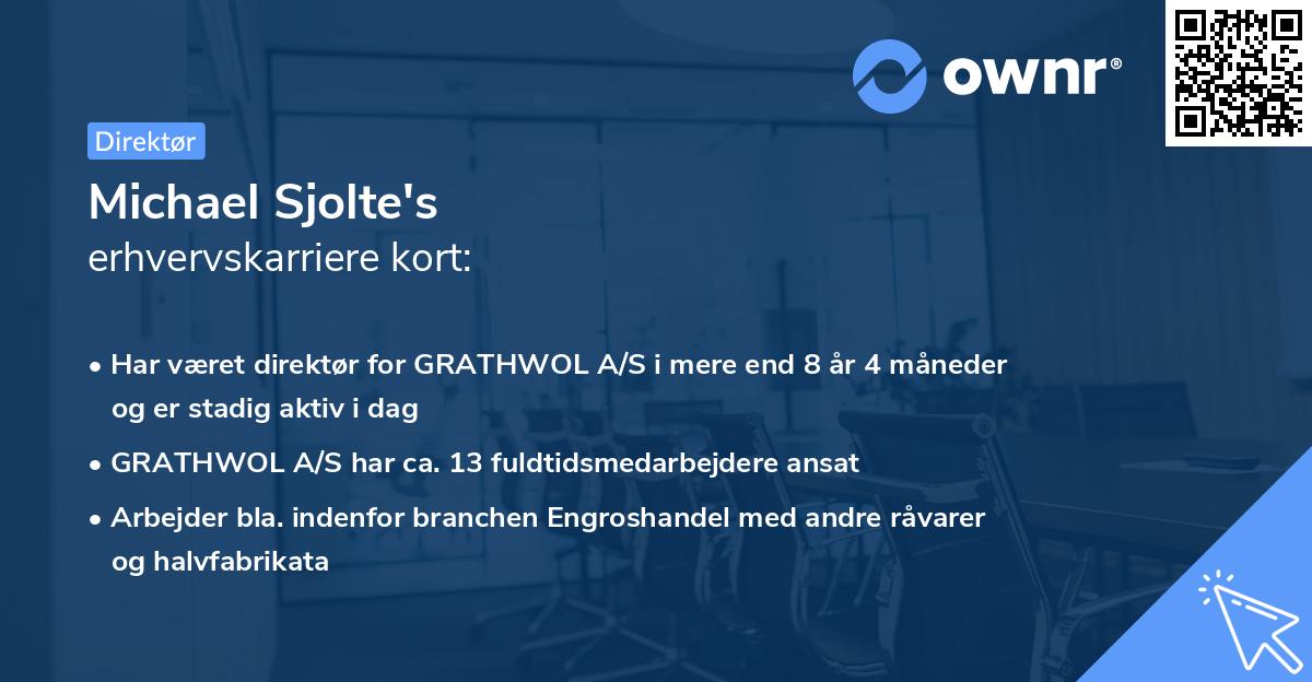 Michael Sjolte's erhvervskarriere kort