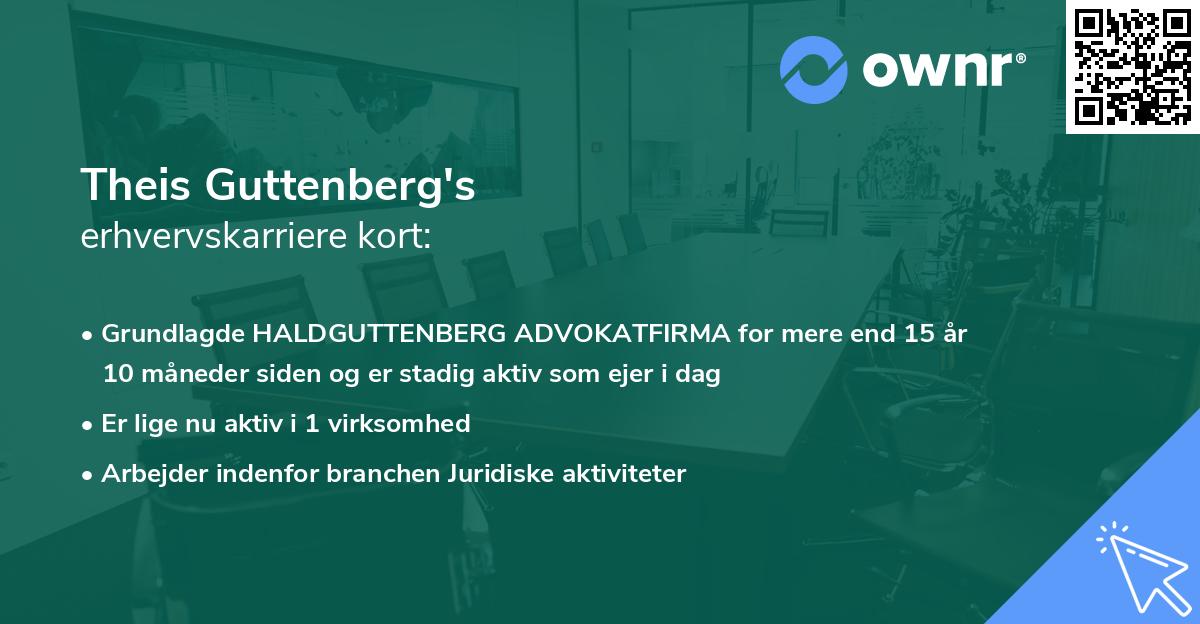 Theis Guttenberg's erhvervskarriere kort