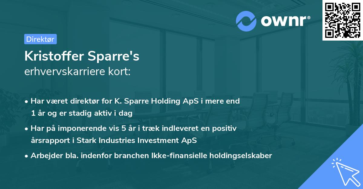 Kristoffer Sparre's erhvervskarriere kort
