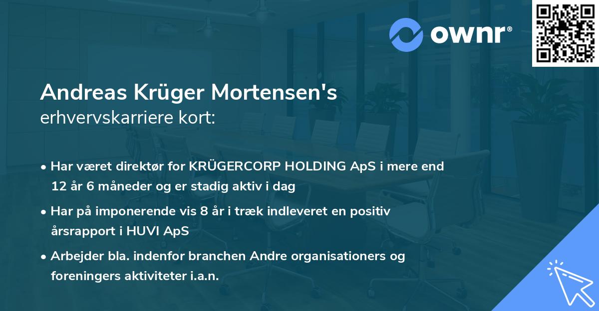 Andreas Krüger Mortensen's erhvervskarriere kort