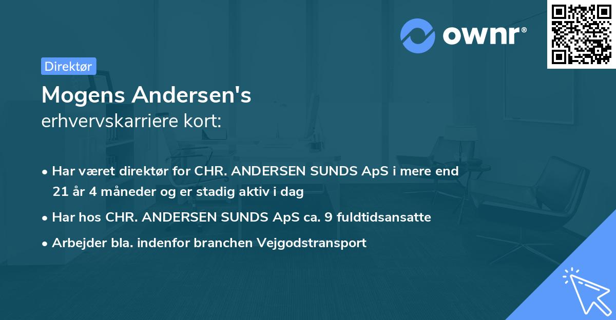 Mogens Andersen's erhvervskarriere kort