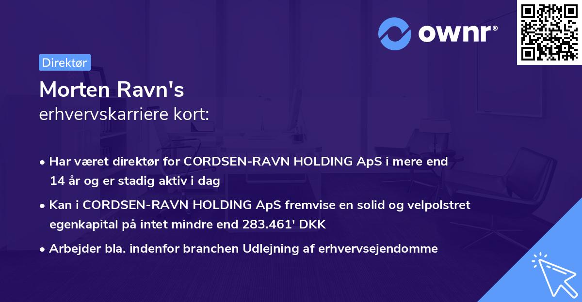 Morten Ravn's erhvervskarriere kort