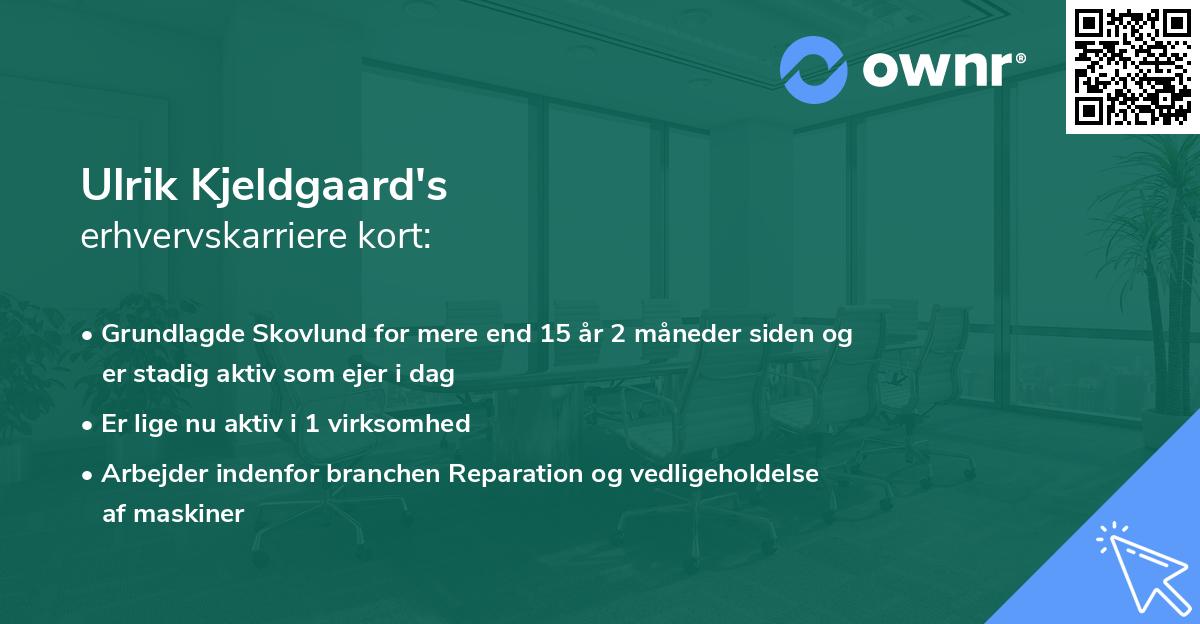 Ulrik Kjeldgaard's erhvervskarriere kort