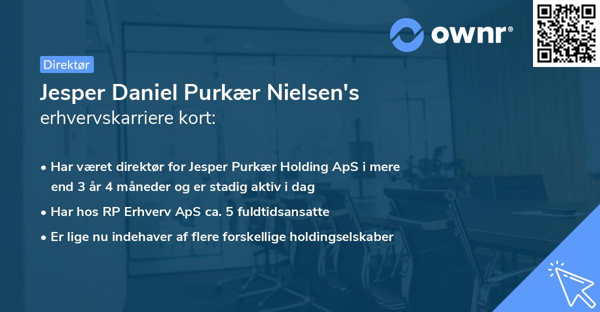 Jesper Daniel Purkær Nielsen's erhvervskarriere kort