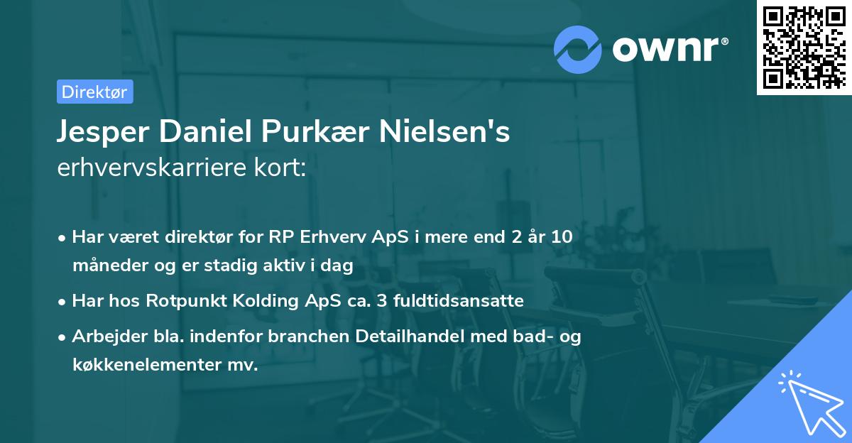 Jesper Daniel Purkær Nielsen's erhvervskarriere kort