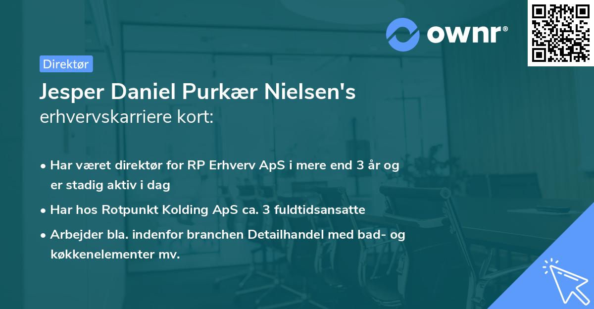 Jesper Daniel Purkær Nielsen's erhvervskarriere kort