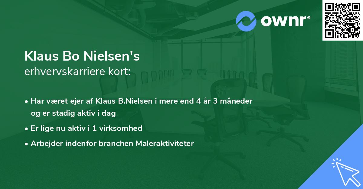 Klaus Bo Nielsen's erhvervskarriere kort