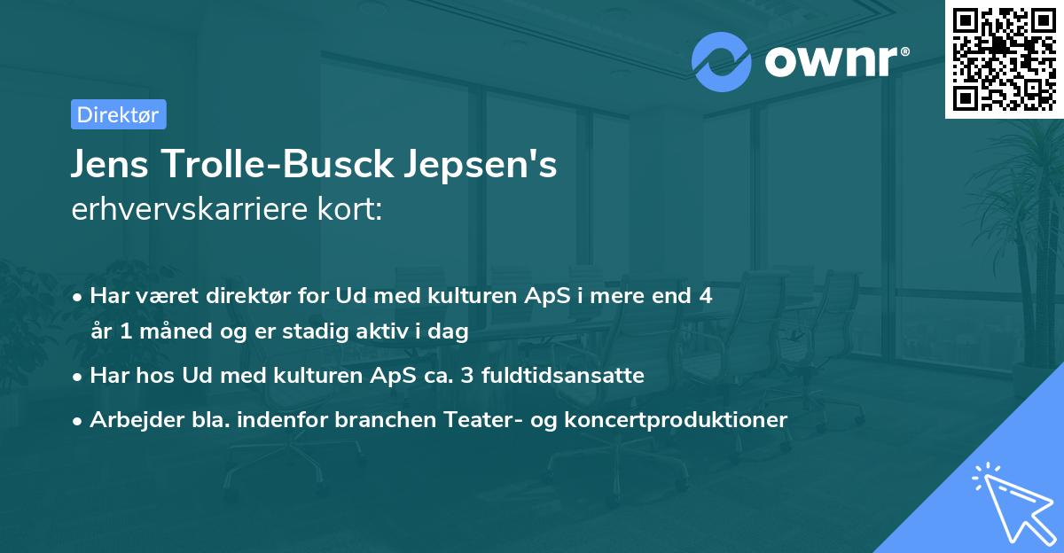 Jens Trolle-Busck Jepsen's erhvervskarriere kort