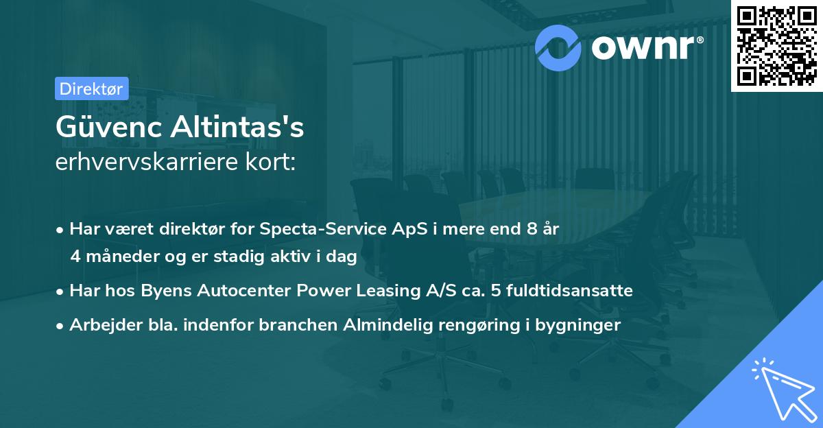 Güvenc Altintas's erhvervskarriere kort