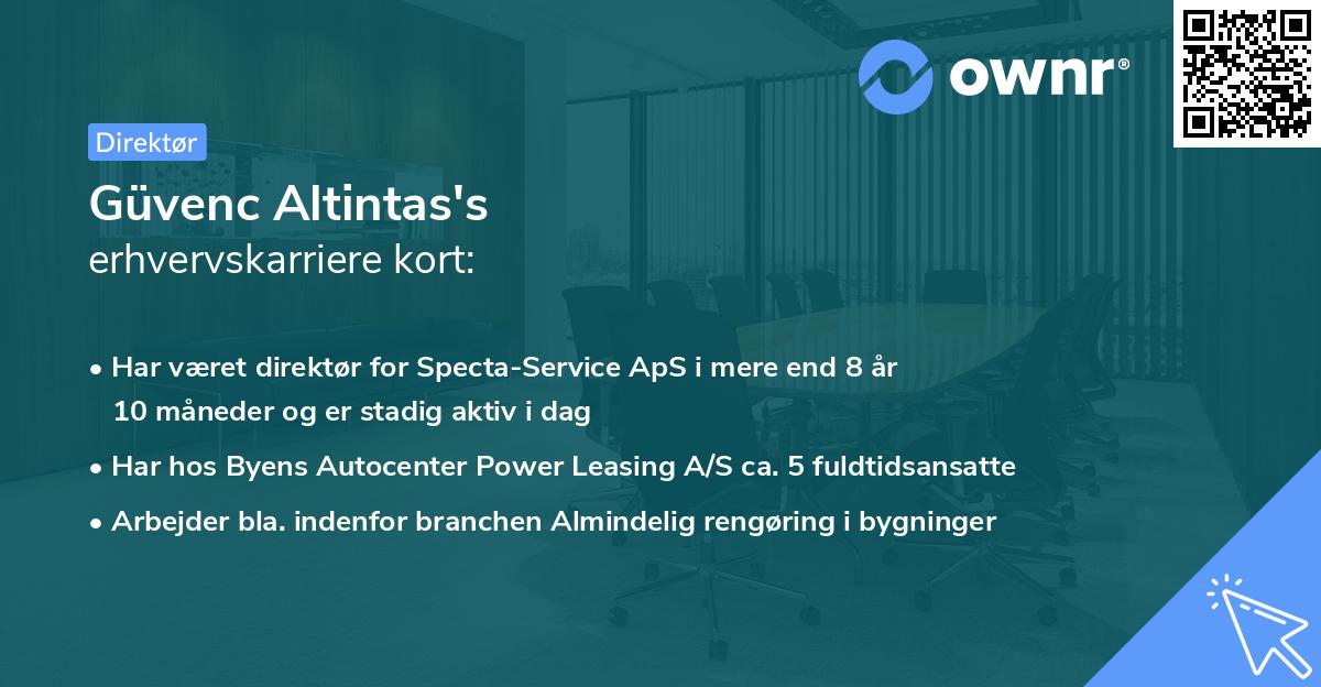 Güvenc Altintas's erhvervskarriere kort