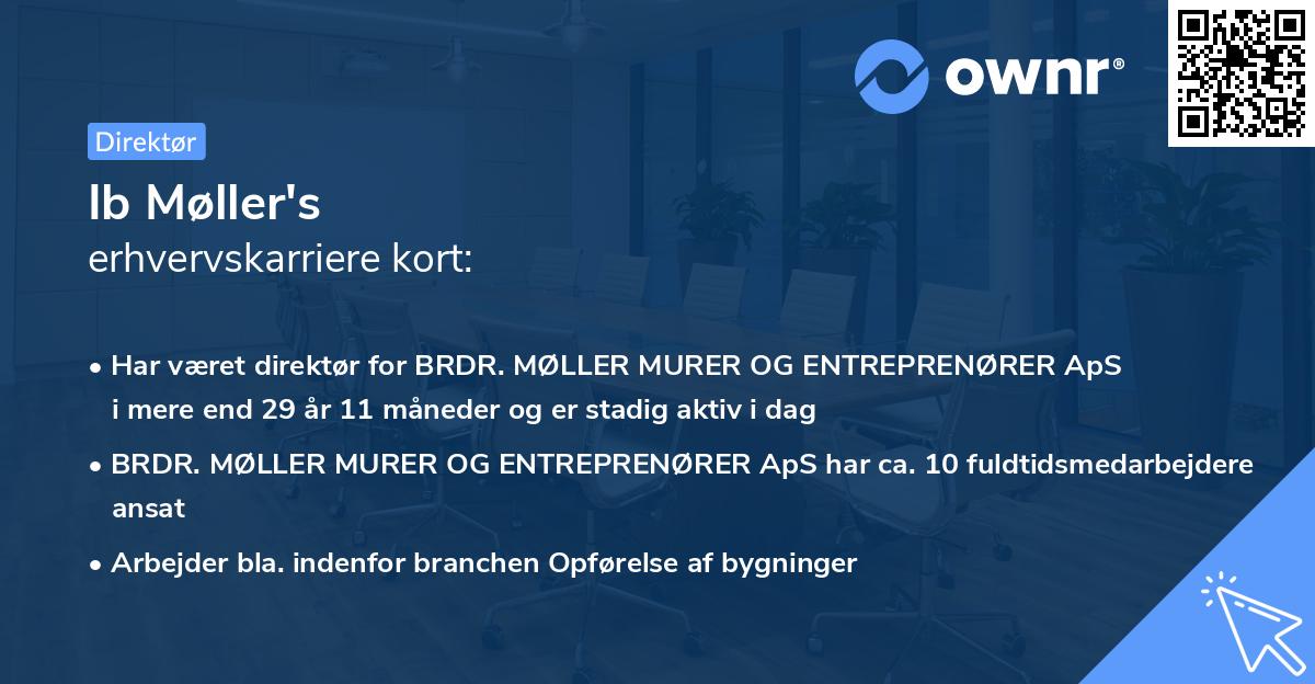 Ib Møller's erhvervskarriere kort