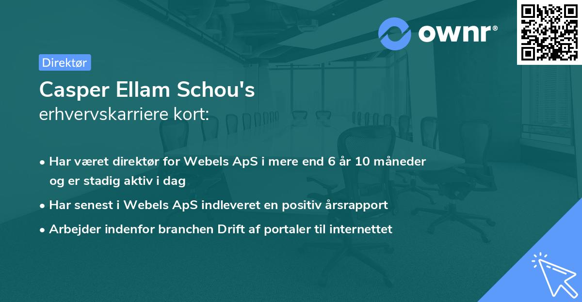 Casper Ellam Schou's erhvervskarriere kort