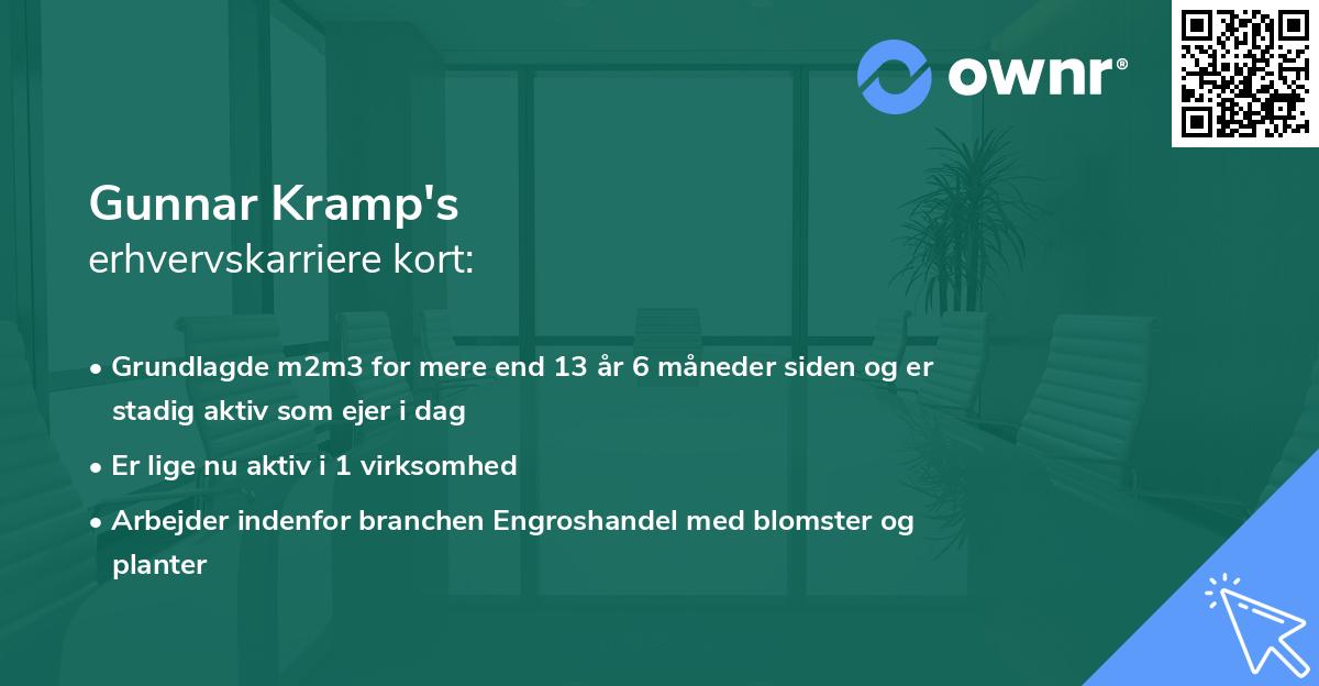 Gunnar Kramp's erhvervskarriere kort