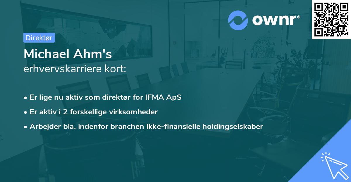 Michael Ahm's erhvervskarriere kort