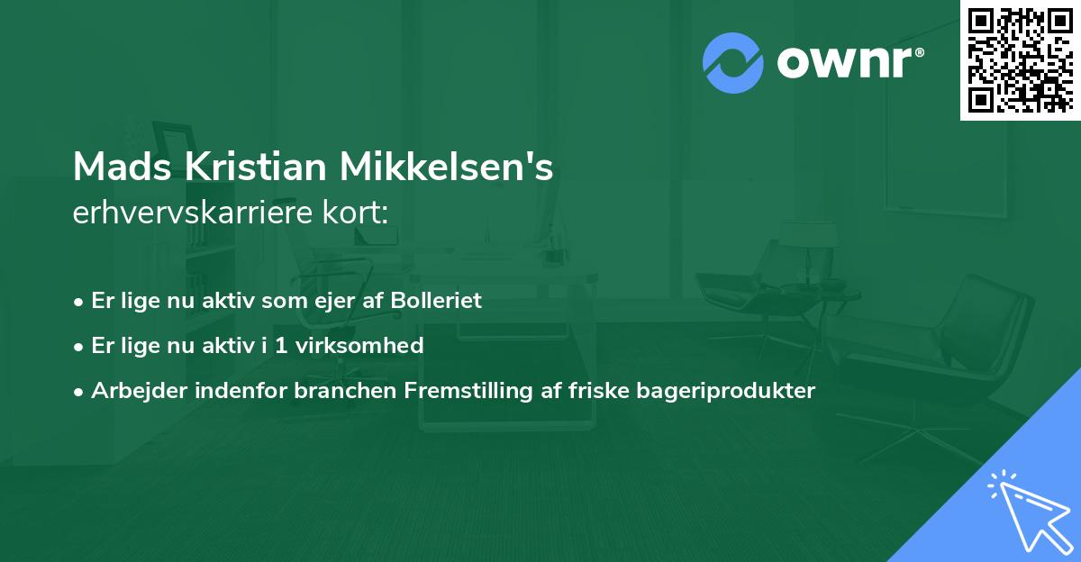 Mads Kristian Mikkelsen's erhvervskarriere kort