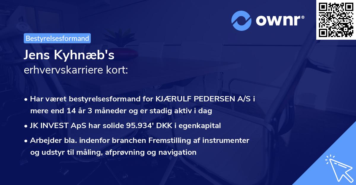 Jens Kyhnæb's erhvervskarriere kort