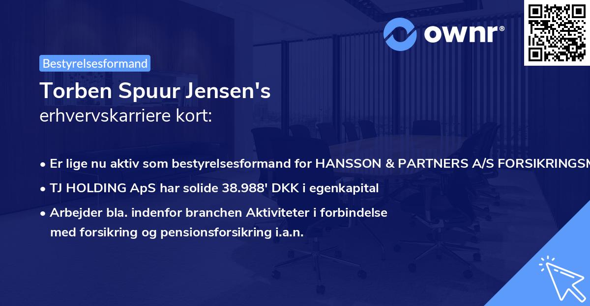 Torben Spuur Jensen's erhvervskarriere kort