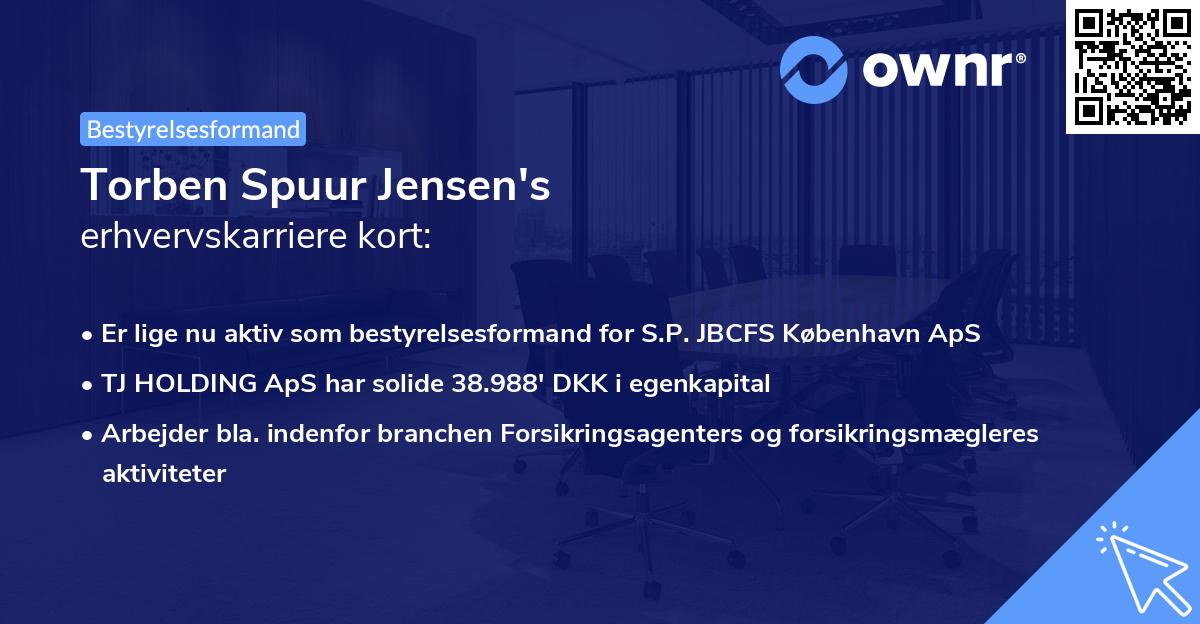 Torben Spuur Jensen's erhvervskarriere kort