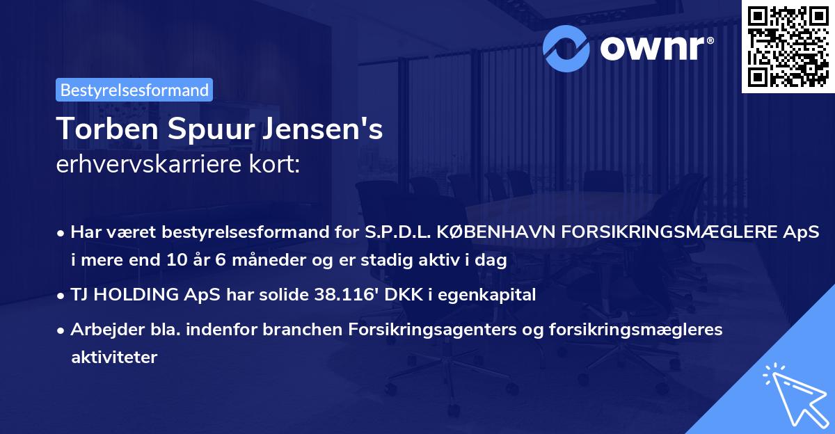 Torben Spuur Jensen's erhvervskarriere kort