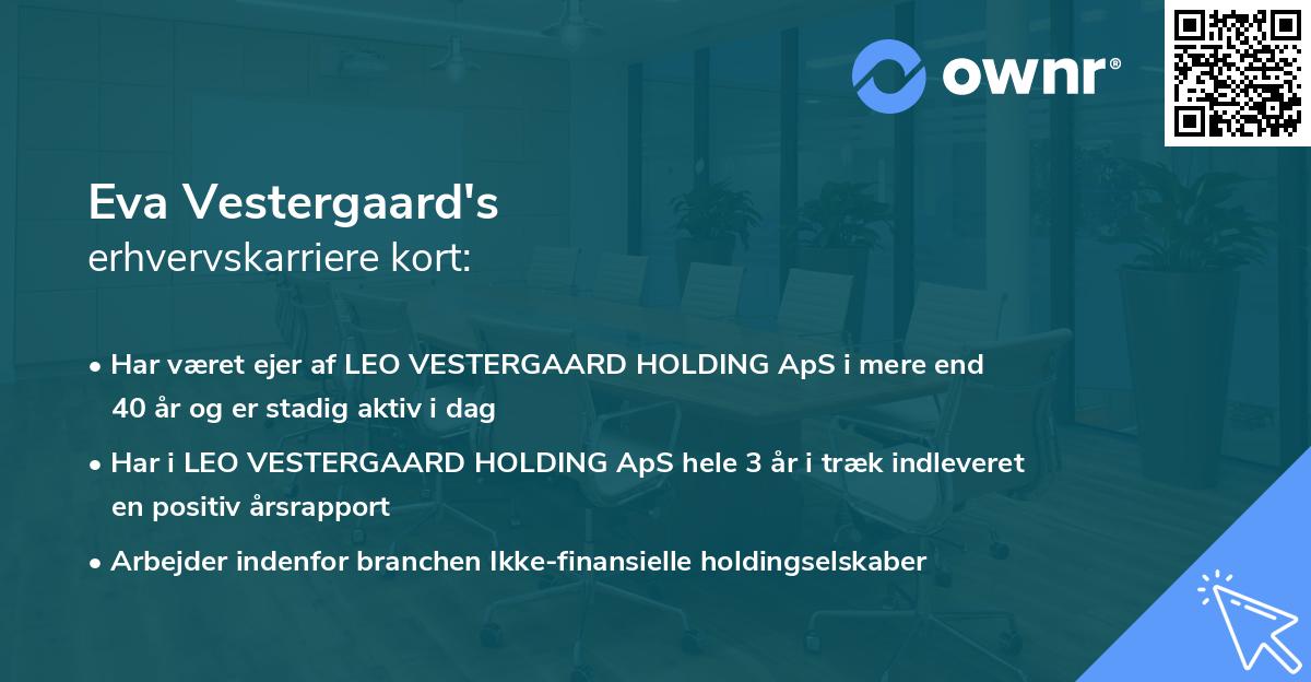 Eva Vestergaard's erhvervskarriere kort