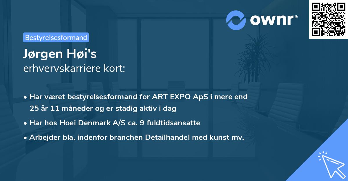 Jørgen Høi's erhvervskarriere kort