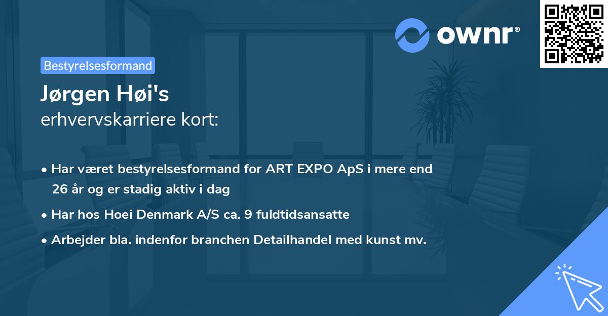 Jørgen Høi's erhvervskarriere kort