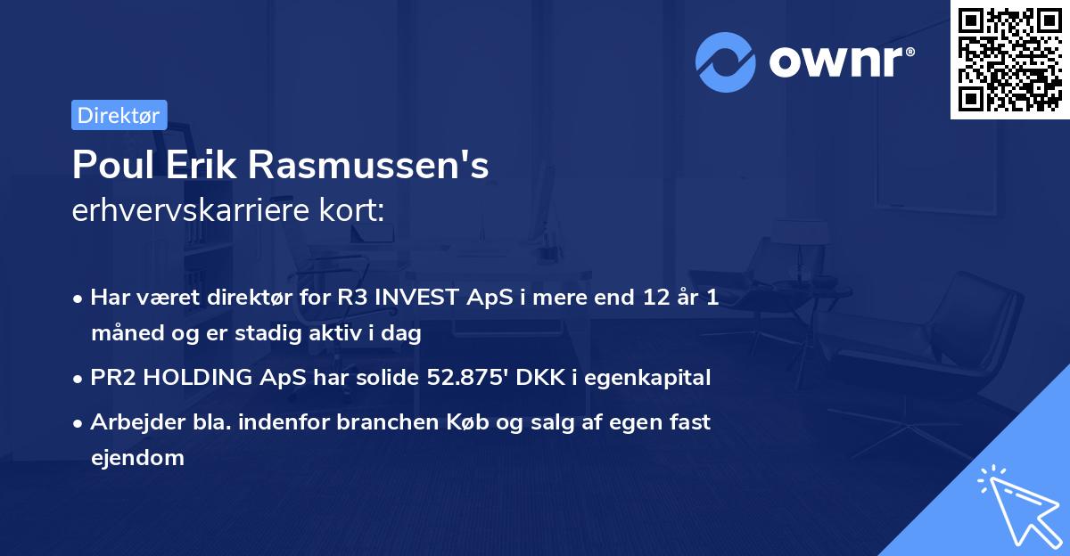 Poul Erik Rasmussen's erhvervskarriere kort