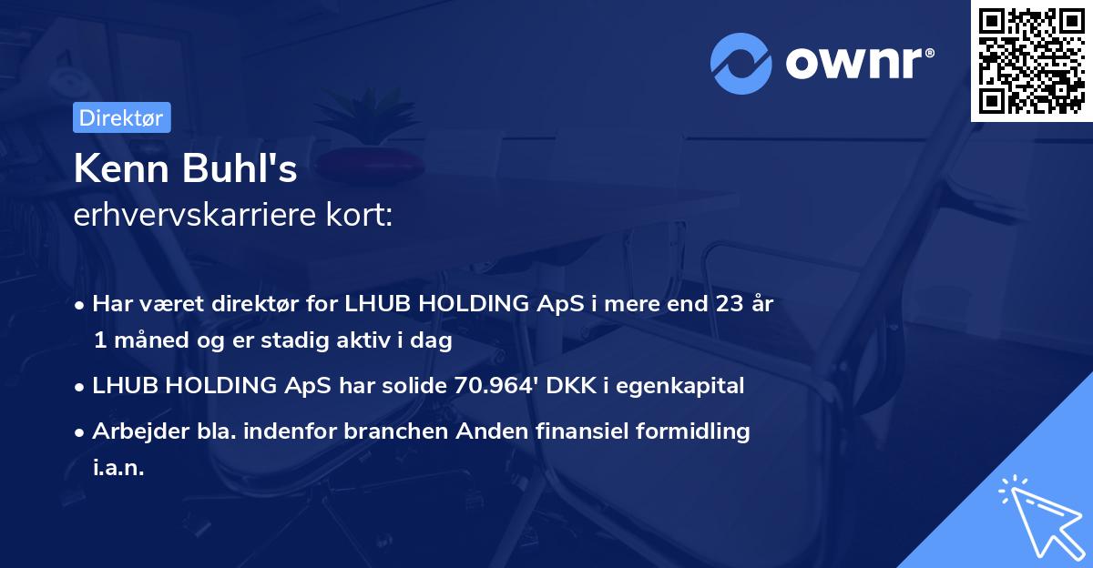 Kenn Buhl's erhvervskarriere kort