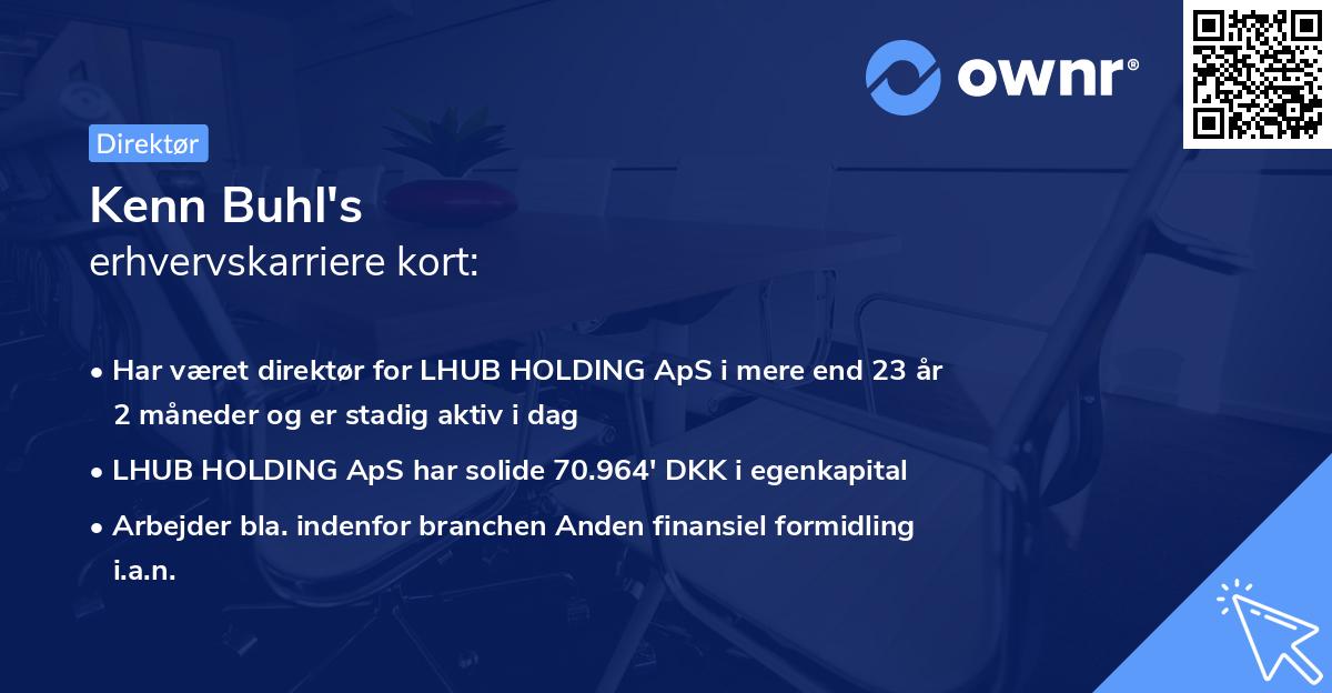 Kenn Buhl's erhvervskarriere kort