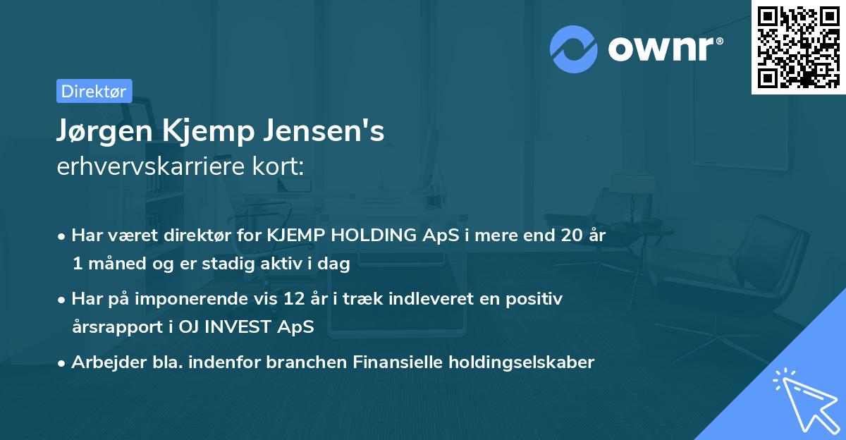 Jørgen Kjemp Jensen's erhvervskarriere kort