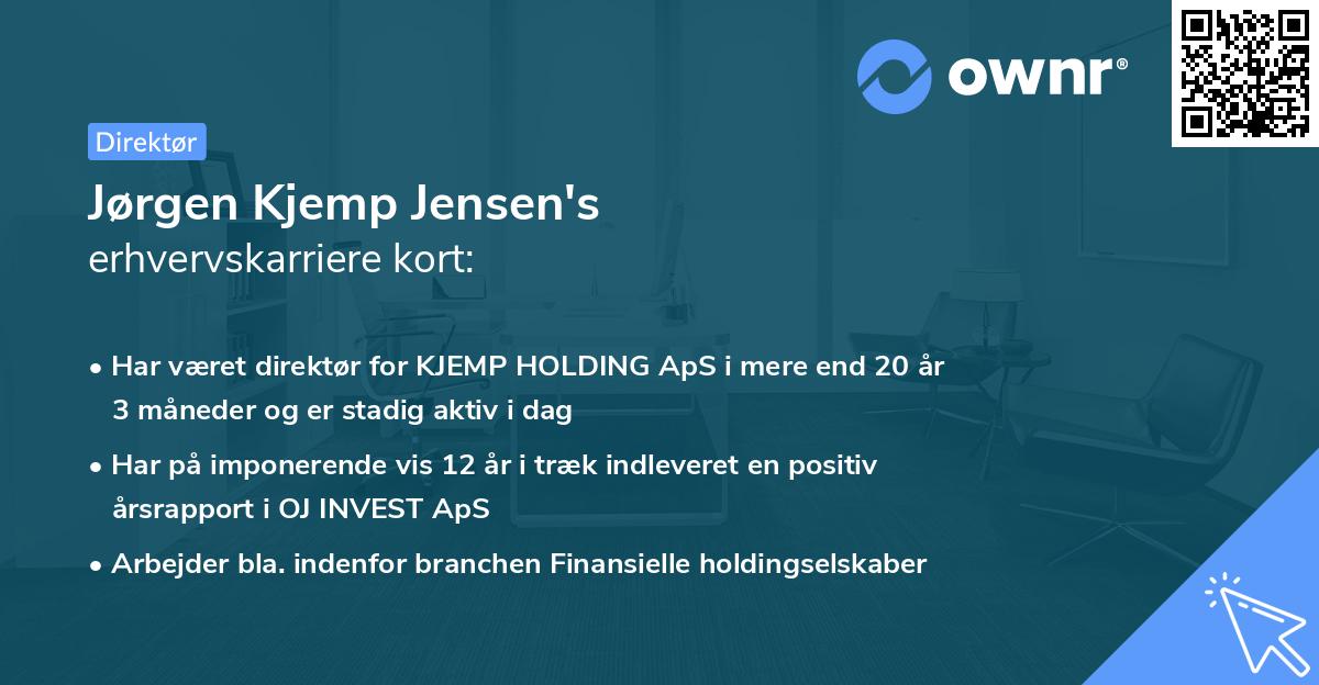Jørgen Kjemp Jensen's erhvervskarriere kort